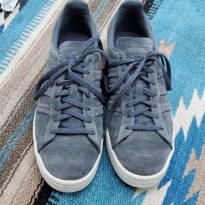 Adidas grey/blue suede campus sneakers